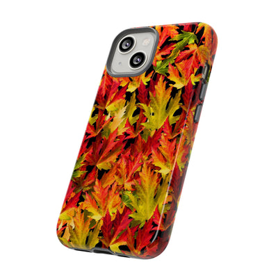 Fall Leaves Impact Resistant, Cute Phone Cases for Samsung S24, S23, S22, S21, IPhone 15 pro Iphone 14 pro Iphone 13 IPhone 12 Iphone 11