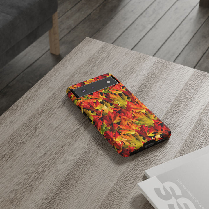 Fall Leaves Impact Resistant, Cute Phone Cases for Samsung S24, S23, S22, S21, IPhone 15 pro Iphone 14 pro Iphone 13 IPhone 12 Iphone 11 - Studio40ParkLane