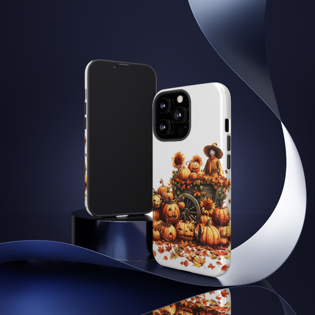 Impact Resistant, Fall Leaves Scarecrow, Cute Phone Cases for Samsung S24, S23, S22, S21, IPhone 15 pro Iphone 14 pro Iphone 13 IPhone 12 Iphone 11 - Studio40ParkLane