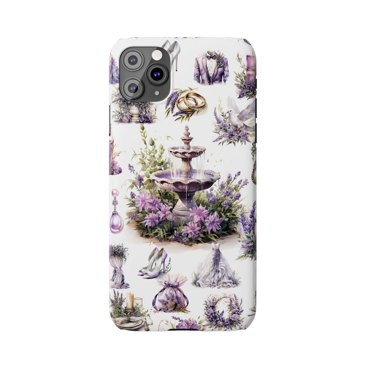 Slim Cute Phone Cases for Iphone | iPhone 15 Case | iPhone 15 Pro Max Case, Iphone 14, Iphone 14 Pro Max, Iphone 13, Lavender Wedding Theme - Studio40ParkLane