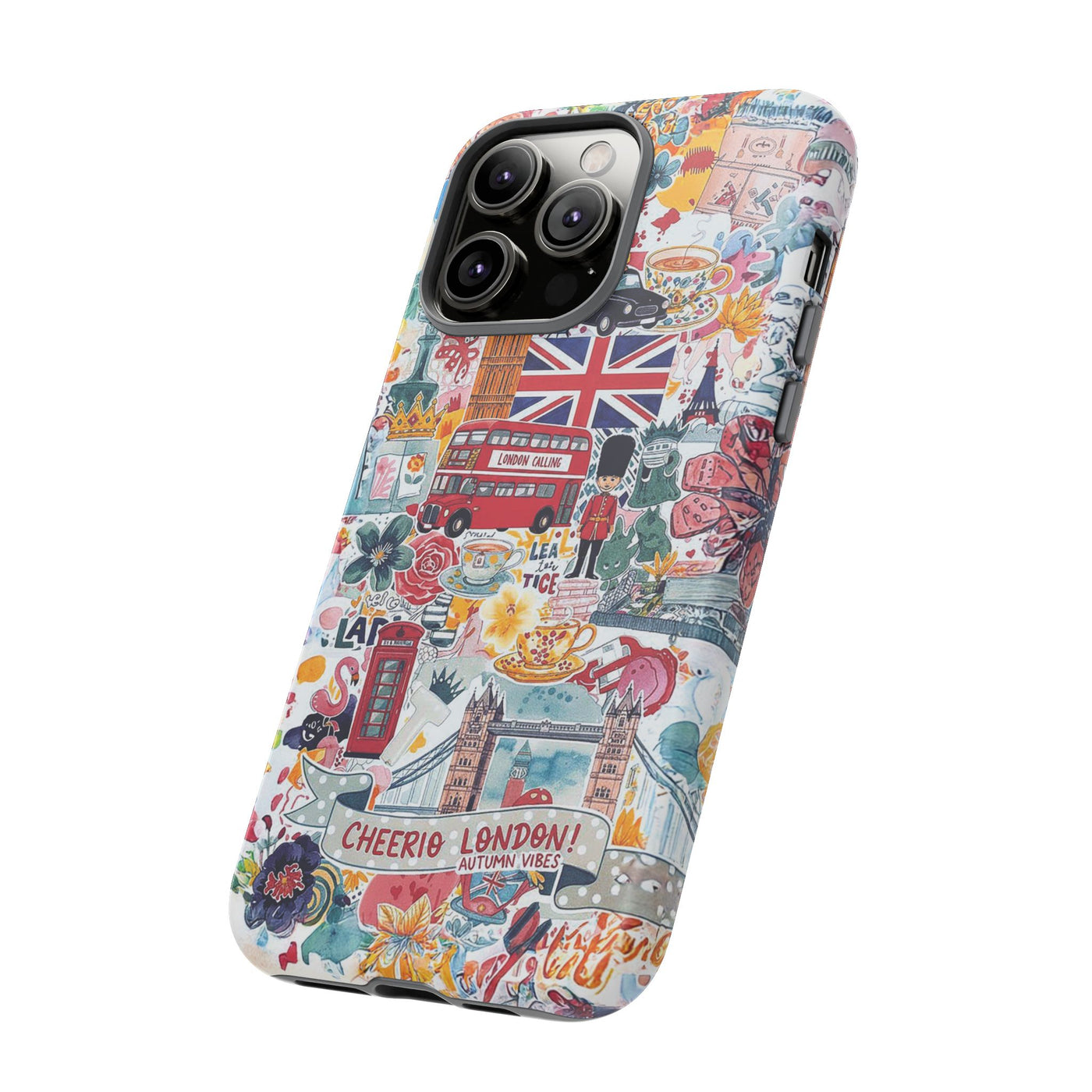 London England Coquette Collage Tough Premium Phone Case - For iPhone 17 Pro Max iPhone 16 Pro iPhone 15 Iphone 14 Plus 13 Pro 12 11 10 XR - Studio40ParkLane