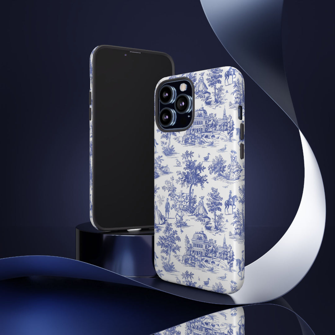 French Toile Premium Tough Phone Case, Timeless Cute Phone Case for Samsung Galaxy S25 S24 S23 Ultra &amp; iPhone 16 15 Pro Max - Studio40ParkLane