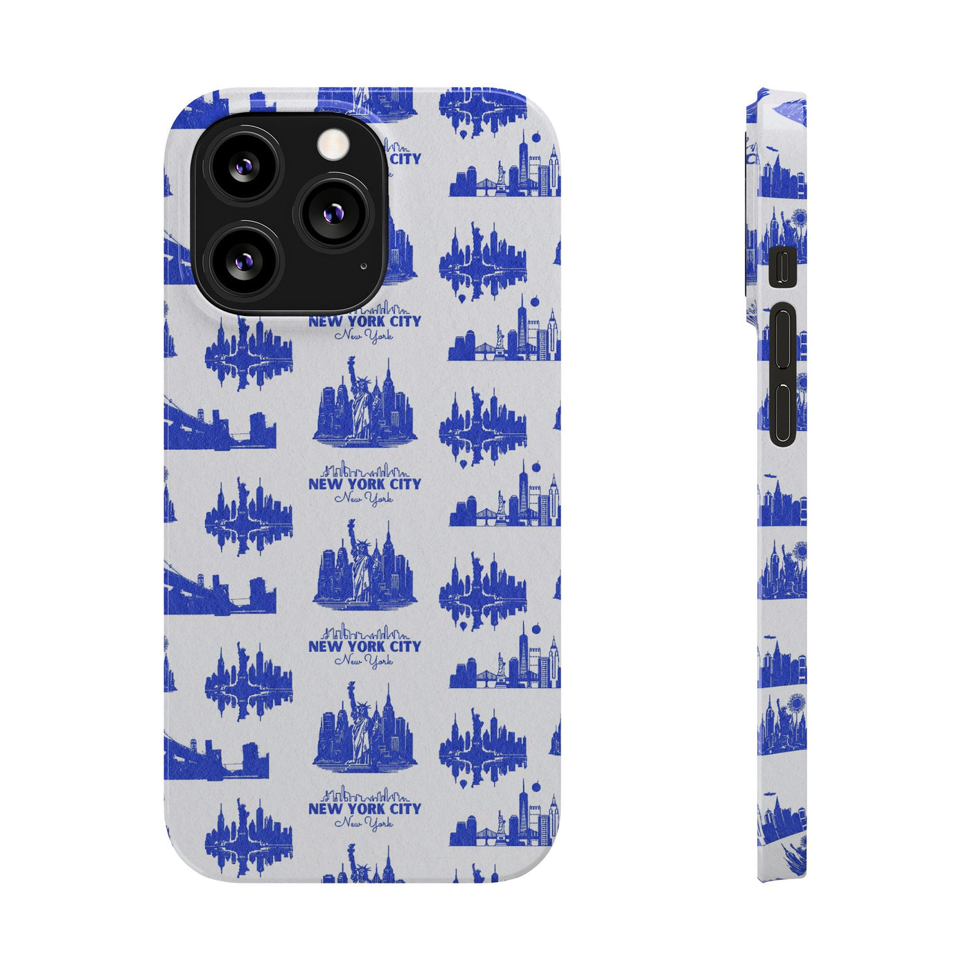 New York Skyline Blue Collage Coquette Gift for Her Cute Phone Cases for Iphone 16 Pro Max | iPhone 15 Case | iPhone 15 Pro Max Case, Iphone 14, Iphone 14 Pro Max, Iphone 13 12 11 8 7