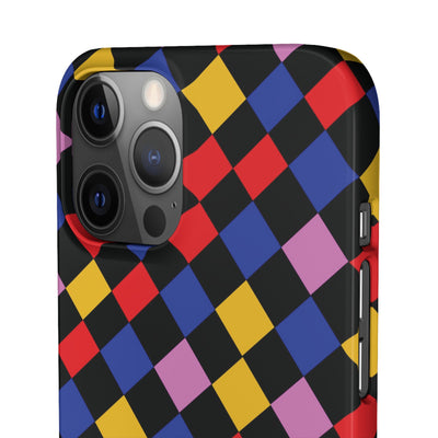 Colorful Checkerboard Cute Phone Case - Sleek Snap - for iPhone 16 15 14 13 12 11 Max Pro Plus Samsung Galaxy S24 S23 S22 S21 S20 Plus Ultra - Studio40ParkLane