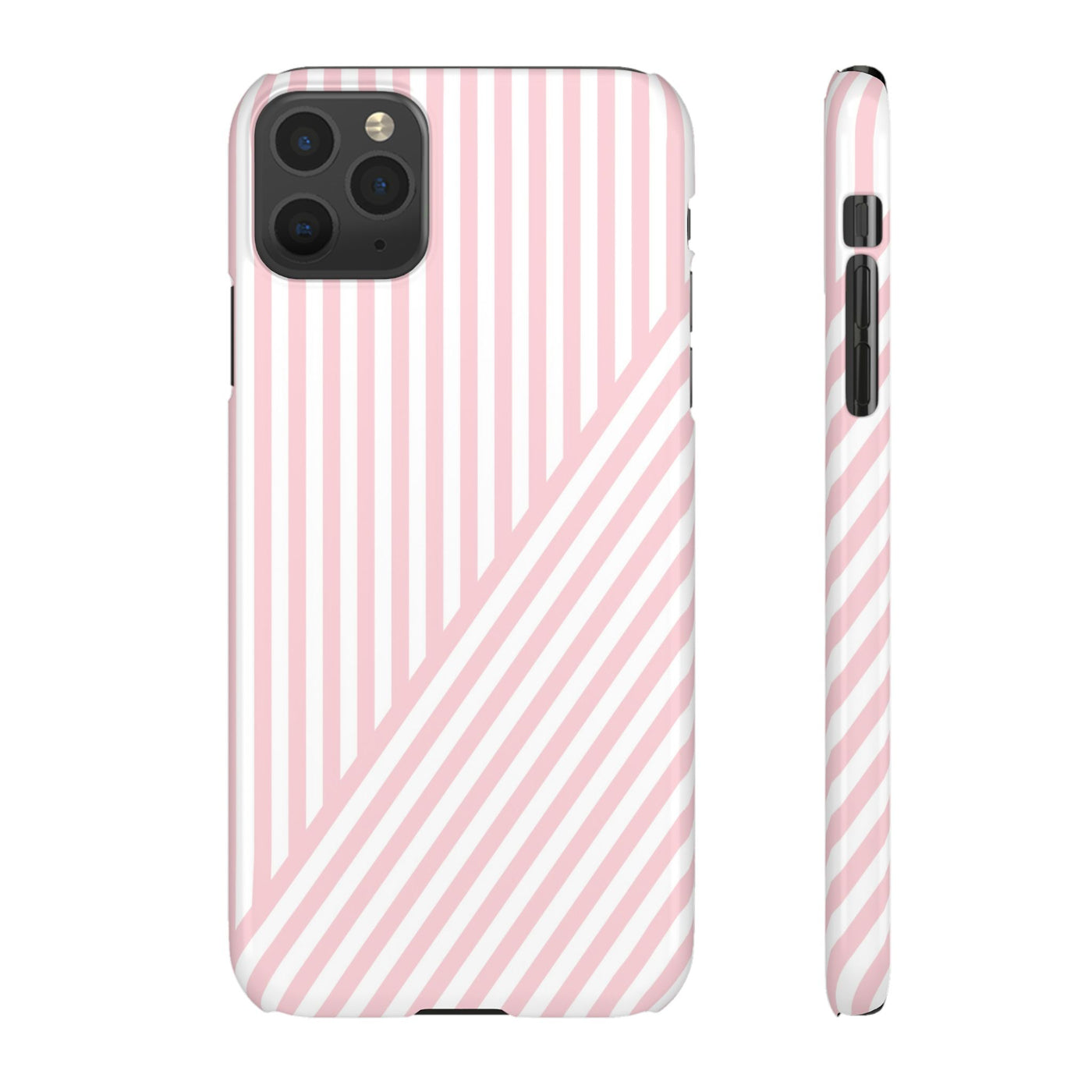 Aesthetic Sweet Pink Stripes Cute Phone Case Sleek Snap - For iPhone 17 Pro Max iPhone 16 Pro iPhone 15 Iphone 14 Plus 13 Pro 12 11 10 Gift