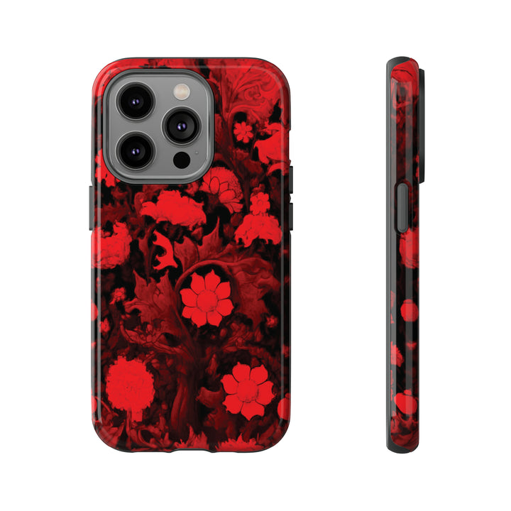 Cool Phone Case | Red Flowers, For iPhone 15 Case | iPhone 15 Pro Case, Iphone 14 Case, Iphone 14 Pro Max Case, Protective Iphone Case - Studio40ParkLane