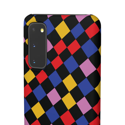 Colorful Checkerboard Cute Phone Case - Sleek Snap - for iPhone 16 15 14 13 12 11 Max Pro Plus Samsung Galaxy S24 S23 S22 S21 S20 Plus Ultra - Studio40ParkLane