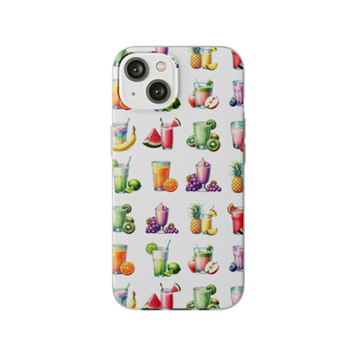 Cute Flexi Phone Cases, For Iphones and Samsung Galaxy Phones, Tropical Summer Fruit Cocktails, Galaxy S23 Phone Case, Samsung S22 Case, Samsung S21, Iphone 15, Iphone 14, Iphone 13