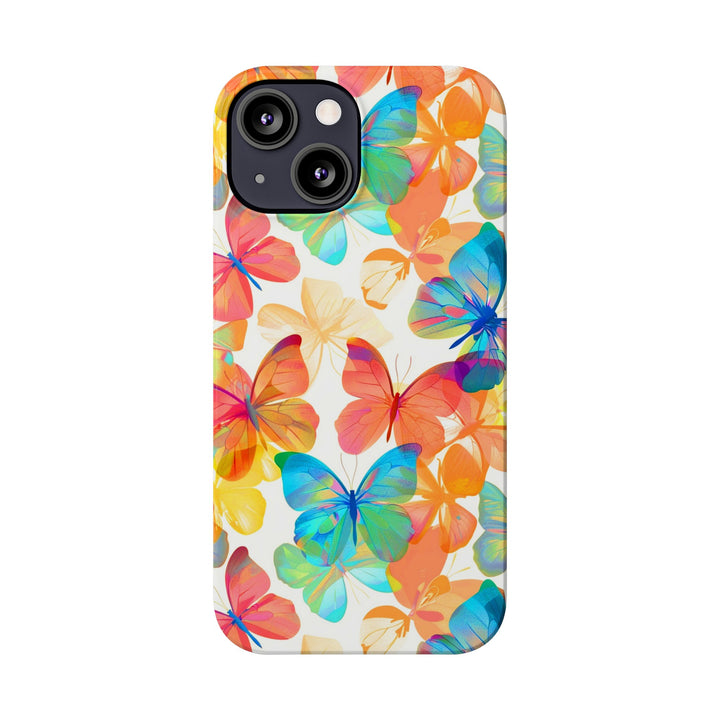 Slim Cute Phone Cases for Iphone - | iPhone 15 Case | iPhone 15 Pro Max Case, Iphone 14 Case, Iphone 14 Pro Max, Iphone 13, Summer Bright Butterflies - Studio40ParkLane