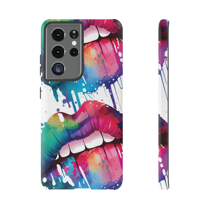 Cute Samsung Phone Case | Aesthetic Samsung Phone Case | Smile Lips Colorful | Galaxy S23, S22, S21, S20 | Luxury Double Layer | Cool - Studio40ParkLane