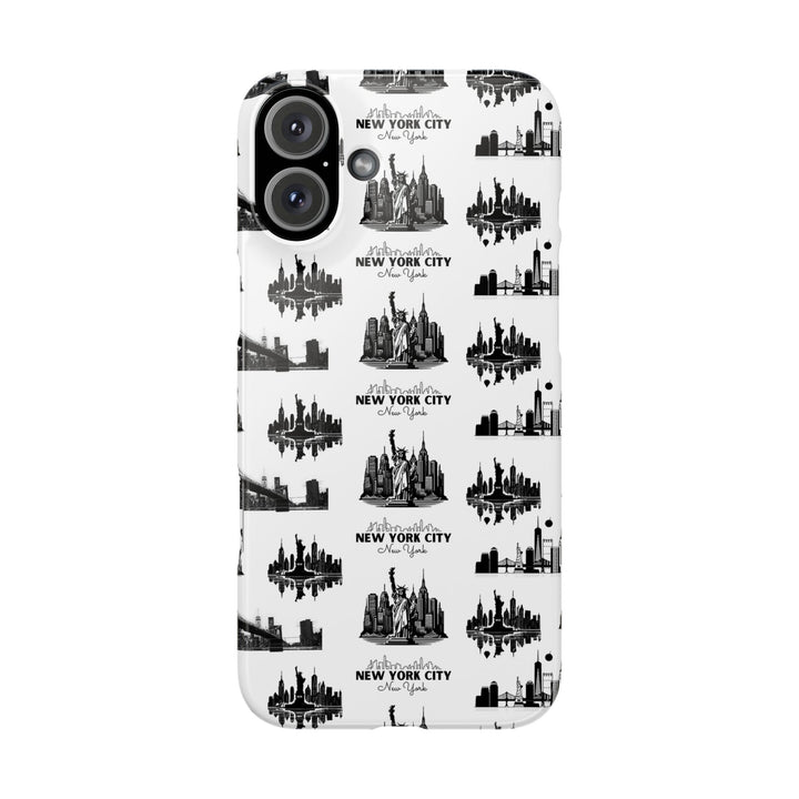 Slim New York Skyline Collage Coquette Gift for Her Cute Phone Cases for Iphone 16 Pro Max | iPhone 15 Case | iPhone 15 Pro Max Case, Iphone 14, Iphone 14 Pro Max, Iphone 13 12 11 8 7 - Studio40ParkLane
