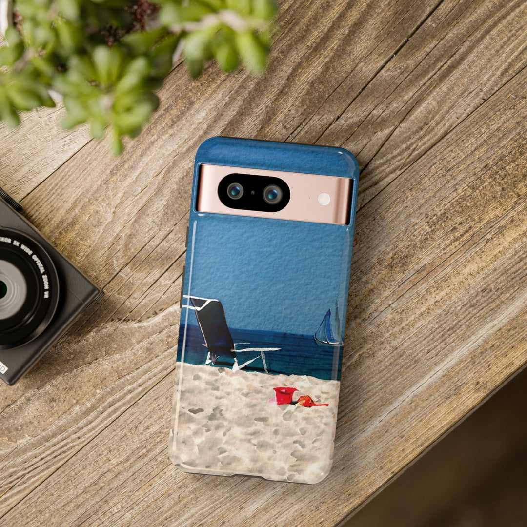 Cute Samsung Case | Cool Iphone Case | Summer Blue Beach Chair, Samsung S24, S23, S22, S21, IPhone 15 Case | Iphone 14 Case, Iphone 13 Case - Studio40ParkLane