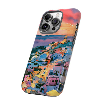 Impact Resistant, Greek Sunset, Cute Phone Cases for Samsung S24, S23, S22, S21, IPhone 15 pro Iphone 14 pro Iphone 13 IPhone 12 Iphone 11