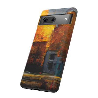 Impact Resistant, Fall Leaves Oil Painting, Cute Phone Cases for Samsung S24, S23, S22, S21, IPhone 15 pro Iphone 14 pro Iphone 13 IPhone 12 Iphone 11