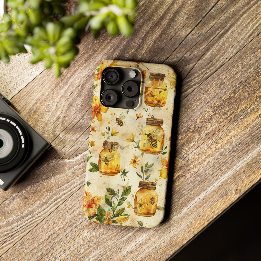 Slim Cute Phone Cases for Iphone | iPhone 15 Case | iPhone 15 Pro Max Case, Iphone 14, Iphone 14 Pro Max, Iphone 13, Honey Bees Yellow - Studio40ParkLane
