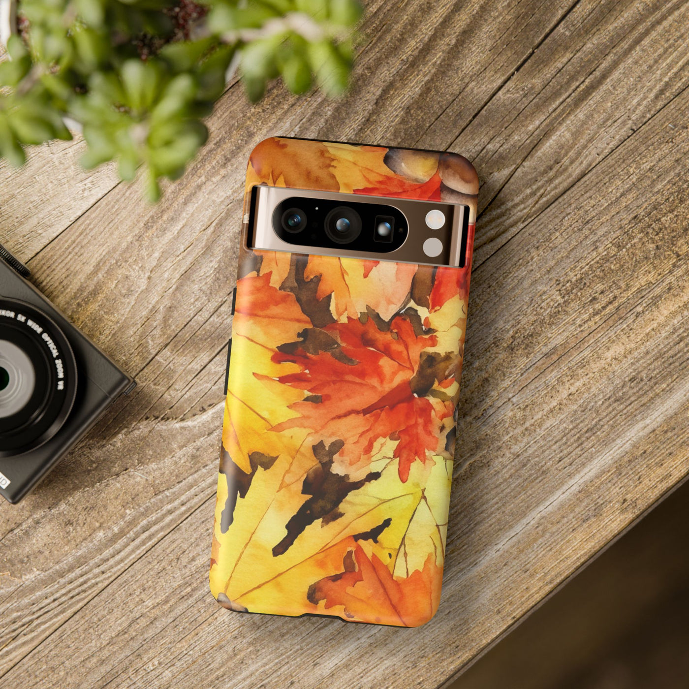 Impact Resistant, Fall Leaves, Cute Phone Cases for Samsung S24, S23, S22, S21, IPhone 15 pro Iphone 14 pro Iphone 13 IPhone 12 Iphone 11