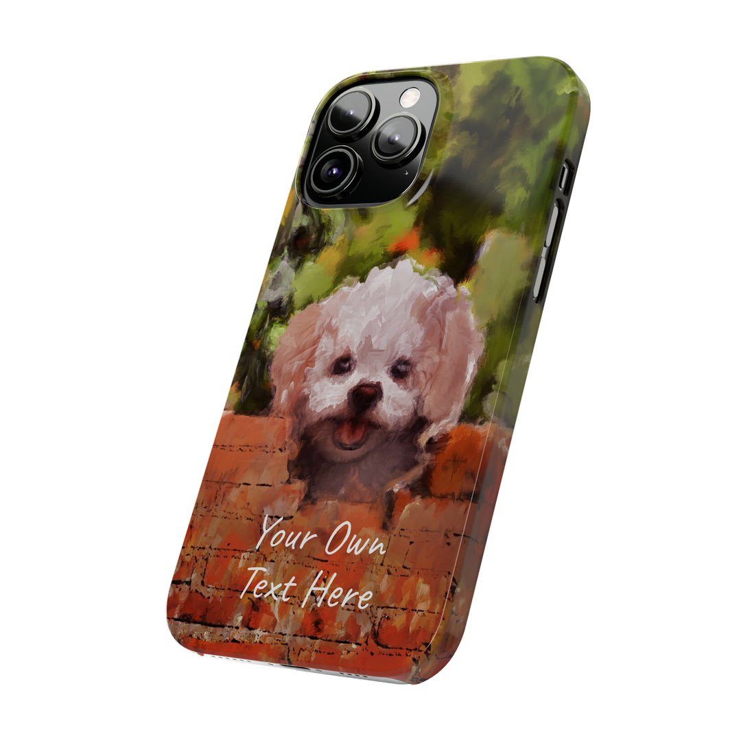 Slim Personalized Cute iPhone Cases - | iPhone 15 Case | iPhone 15 Pro Max Case, Iphone 14 Case, Iphone 14 Pro Max, Iphone 13, Bichon Frise Dog - Studio40ParkLane