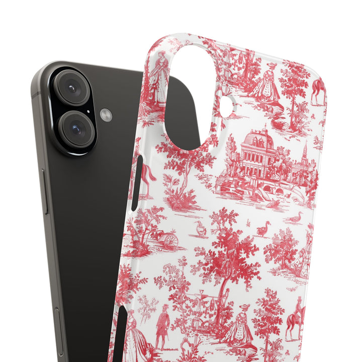 Slim French Toile Personalized Initial Custom Gift for Her Cute Phone Cases for Iphone 16 Pro Max | iPhone 15 Case | iPhone 15 Pro Max Case, Iphone 14, 13, 12, 11, 10, 8, 7 - Studio40ParkLane