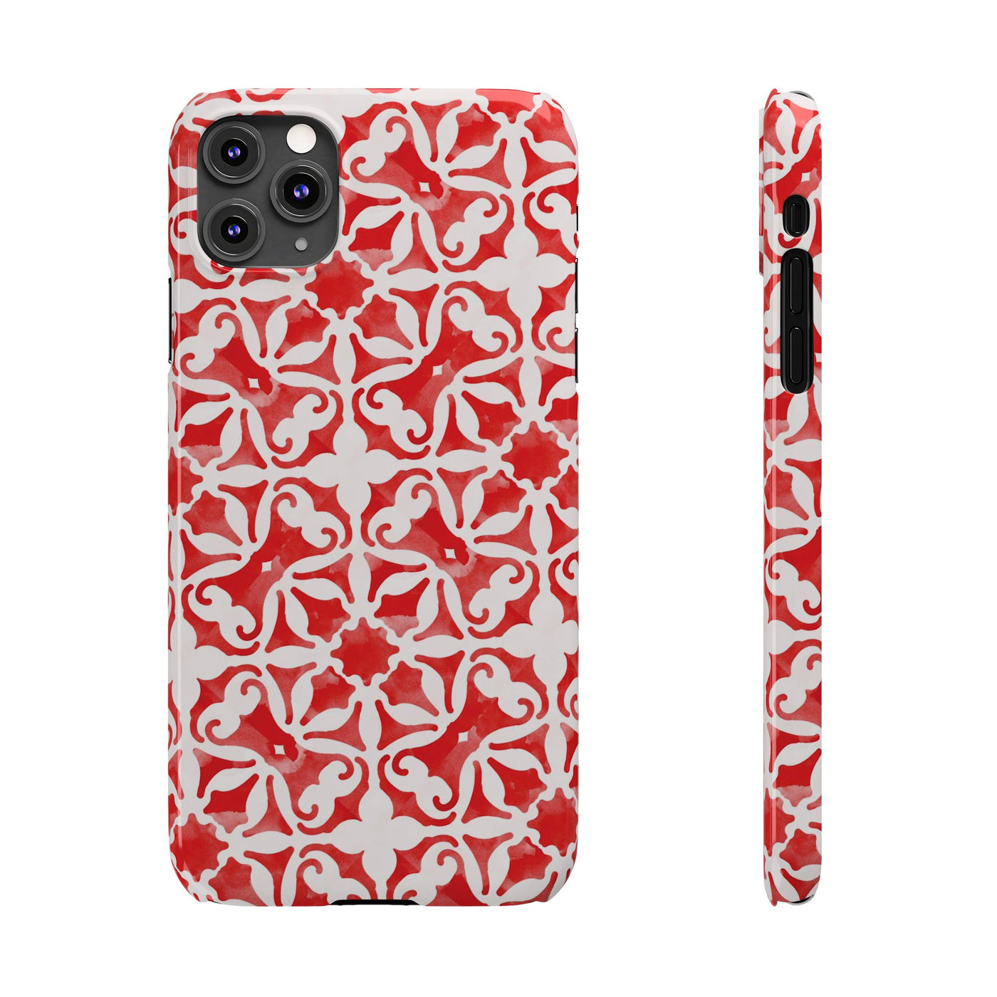 Slim Red Mosaic Gift for Her Cute Phone Cases for Iphone 16 Case | iPhone 15 Case | iPhone 15 Pro Max Case, Iphone 14, Iphone 14 Pro Max, Iphone 13, 12, 11, 10, 8,7