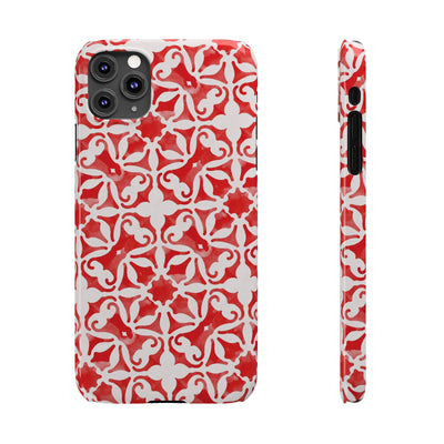 Slim Red Mosaic Gift for Her Cute Phone Cases for Iphone 16 Case | iPhone 15 Case | iPhone 15 Pro Max Case, Iphone 14, Iphone 14 Pro Max, Iphone 13, 12, 11, 10, 8,7