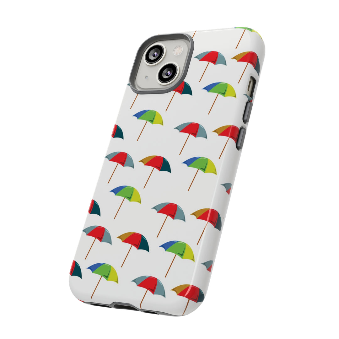 Cute IPhone Case | Colorful Beach Parasols, iPhone 15 Case | iPhone 15 Pro Case, Iphone 14 Case, Iphone 14 Pro Max Case, Protective Iphone Case - Studio40ParkLane