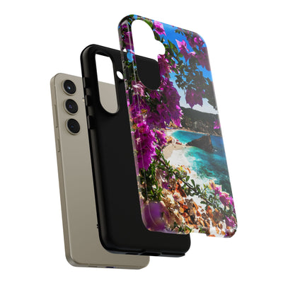 Impact Resistant, Bougainvillea Seaview, Cute Phone Cases for Samsung S24, S23, S22, S21, IPhone 15 pro Iphone 14 pro Iphone 13 IPhone 12 Iphone 11