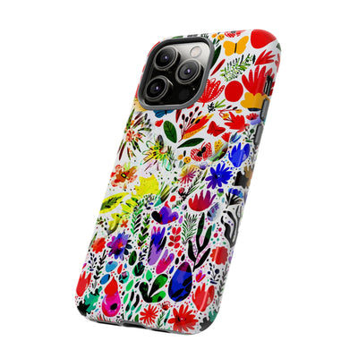 Impact Resistant, Colored Flowers, Cute Phone Cases for Samsung S24, S23, S22, S21, IPhone 15 pro Iphone 14 pro Iphone 13 IPhone 12 Iphone 11