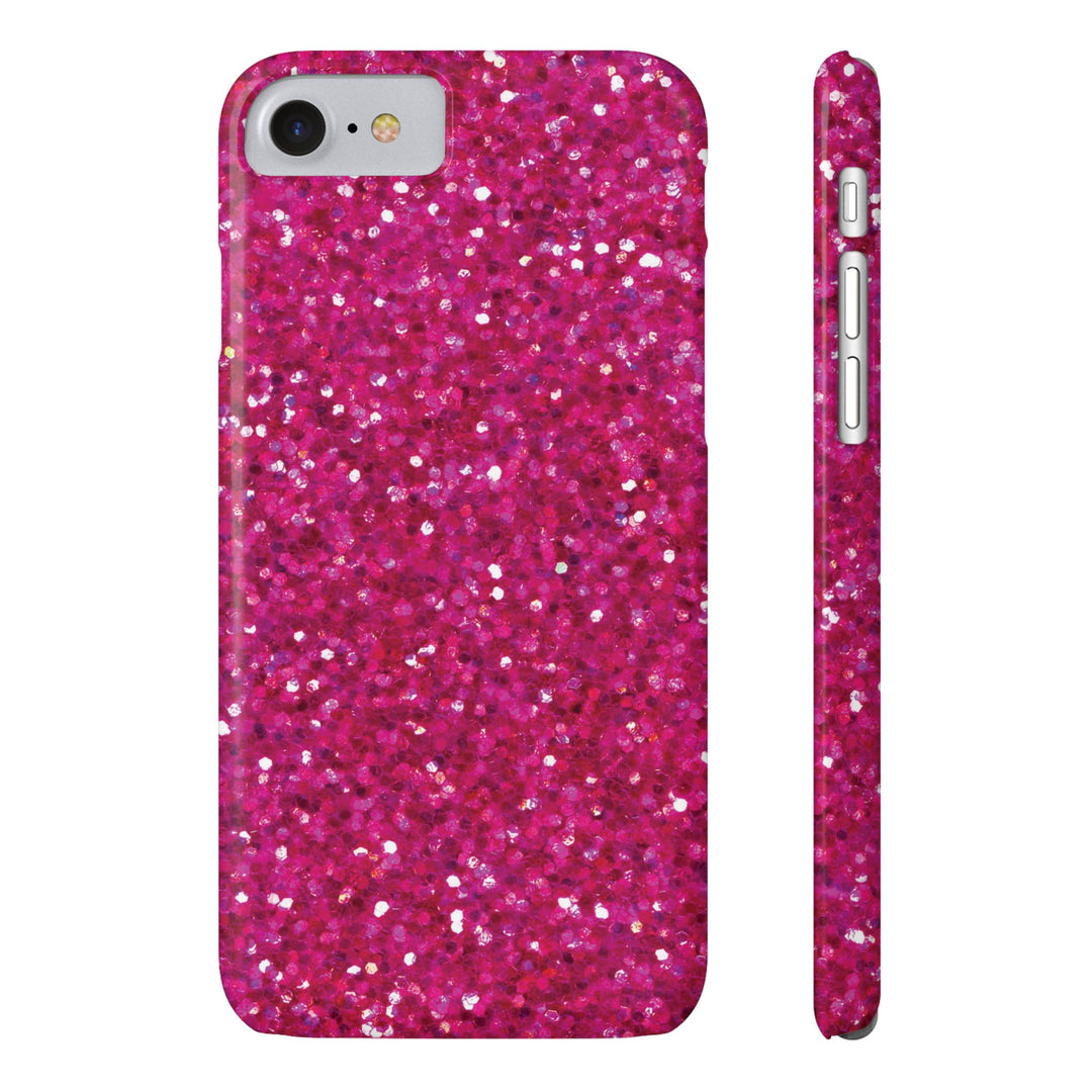 Slim Muted Pink Faux Play on Glitter Effect Cute Phone Cases for Iphone 16 Pro Max | iPhone 15 Case | iPhone 15 Pro Max Case, Iphone 14, Iphone 14 Pro Max, Iphone 13 12 11 8 7 - Studio40ParkLane