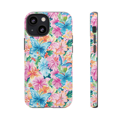Premium Tough Butterflies Flowers Cute Phone Cases for Samsung S24, S23, S22, S21, S20, Plus and Ultra, Iphone 16 Pro Max,15, 14, 13, 12, 11, 10