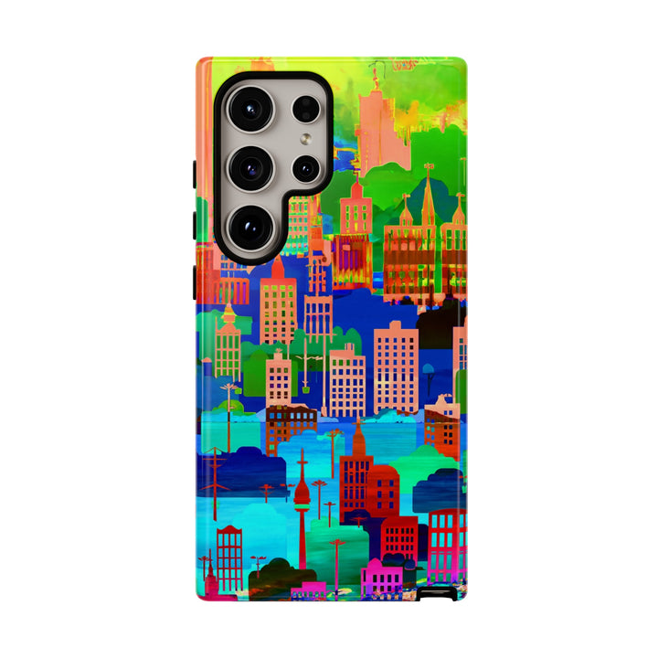 Cute Samsung Case | Cool Iphone Case | Summer City Skyline, Samsung S24, S23, S22, S21, IPhone 15 Case | Iphone 14 Case, Iphone 13 Case - Studio40ParkLane