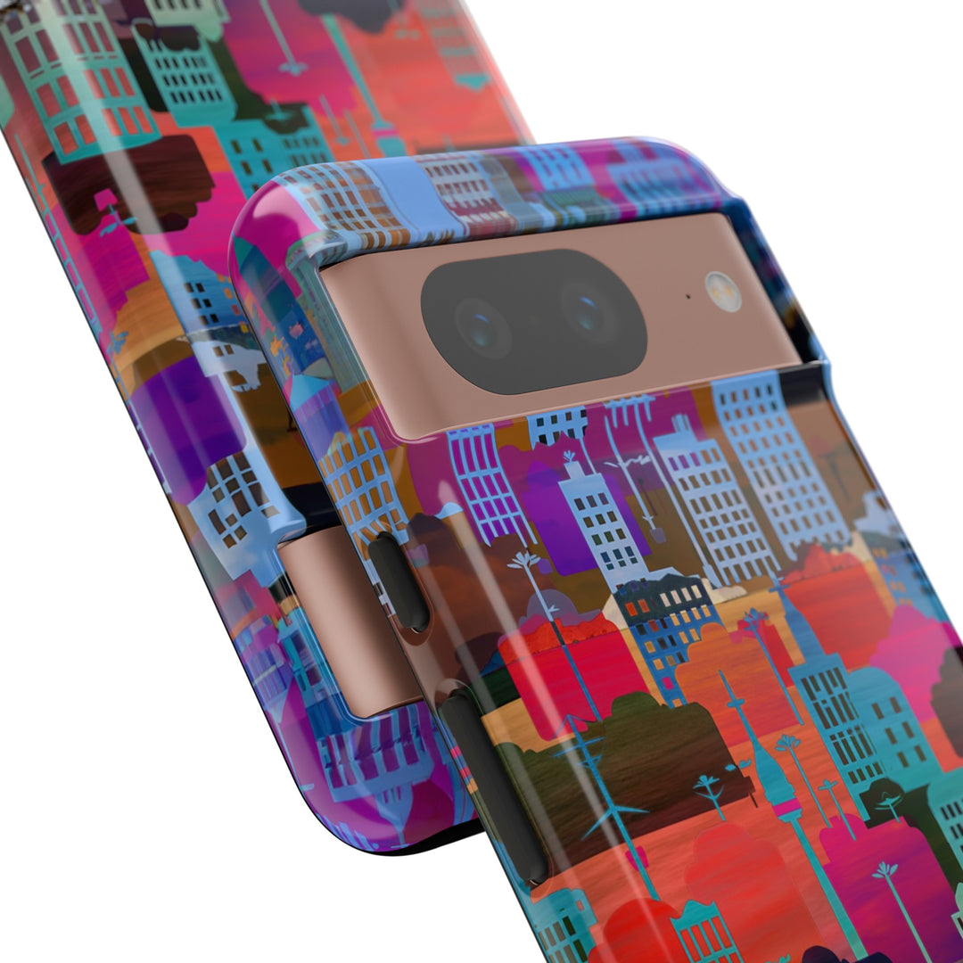 Cute Samsung Case | Cool Iphone Case | Summer City Skyline, Samsung S24, S23, S22, S21, IPhone 15 Case | Iphone 14 Case, Iphone 13 Case - Studio40ParkLane