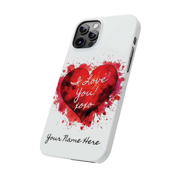 Slim Personalized Slim Cute iPhone Cases - | iPhone 15 Case | iPhone 15 Pro Max Case, Iphone 14 Case, Iphone 14 Pro Max, Iphone 13, Valentine Heart Love - Studio40ParkLane