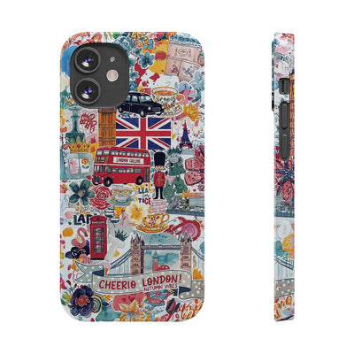 Slim London England Coquette Collage Cute Phone Case for Iphone 17 - | iPhone 16 Pro Max Case | iPhone 15 Case Iphone 14 13 12 11 10 9 8 7 - Studio40ParkLane