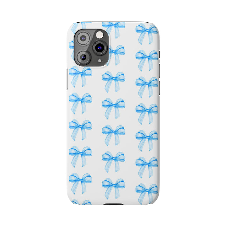 Slim Blue Bows Cute Phone Cases for Iphone 16 Pro Max | iPhone 15 Case | iPhone 15 Pro Max Case, Iphone 14, Iphone 14 Pro Max, Iphone 13 12 11 8 7 - Studio40ParkLane