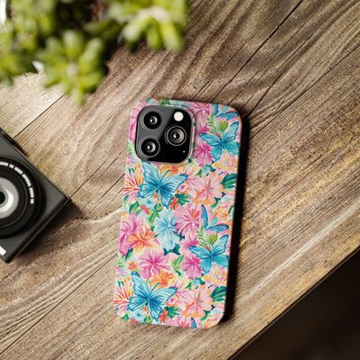 Slim Butterflies Flowers Gift for Her Cute Phone Cases for Iphone 16 Pro Max | iPhone 15 Case | iPhone 15 Pro Max Case, Iphone 14, 13, 12, 11, 10, 8, 7