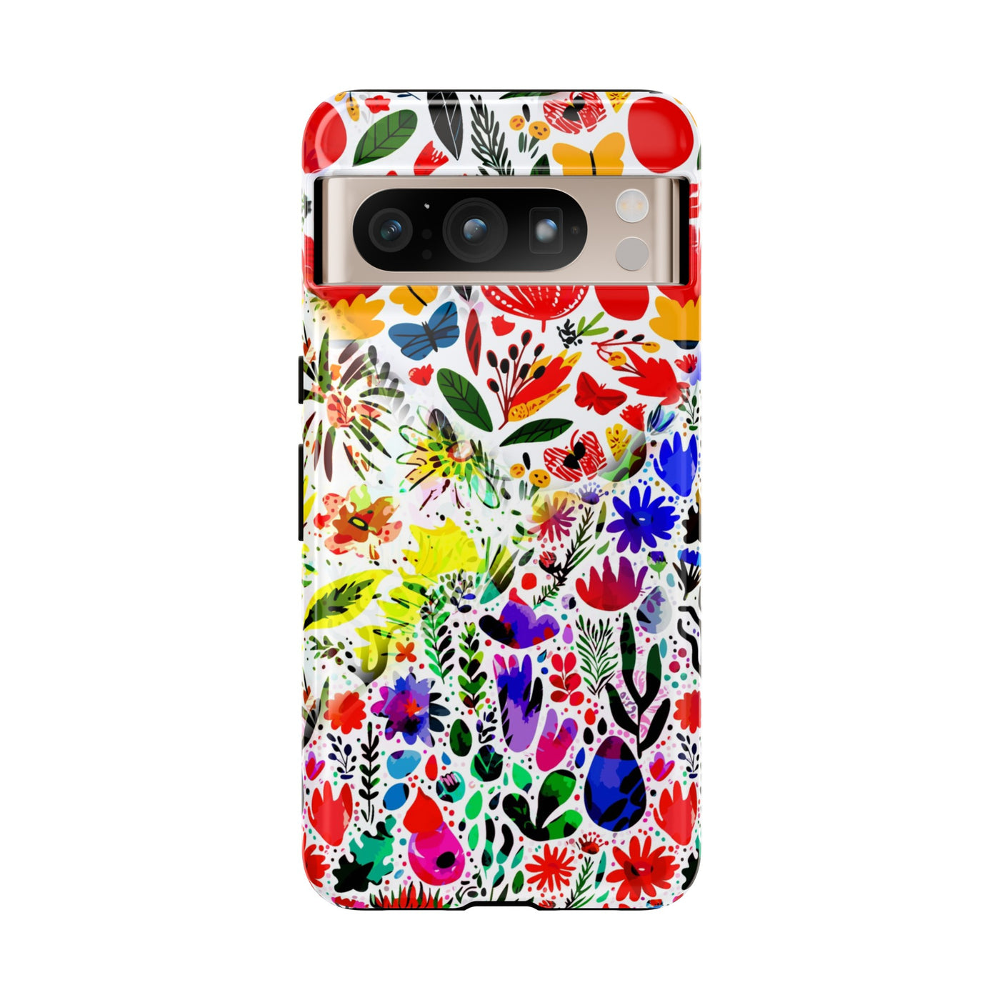 Impact Resistant, Colored Flowers, Cute Phone Cases for Samsung S24, S23, S22, S21, IPhone 15 pro Iphone 14 pro Iphone 13 IPhone 12 Iphone 11