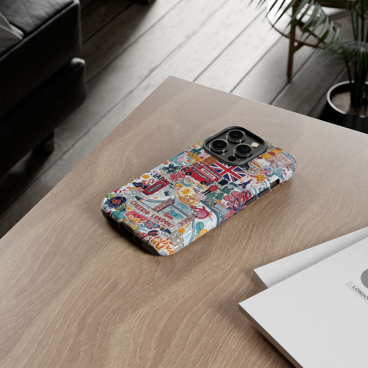 London England Coquette Collage Tough Premium Phone Case - For iPhone 17 Pro Max iPhone 16 Pro iPhone 15 Iphone 14 Plus 13 Pro 12 11 10 XR - Studio40ParkLane