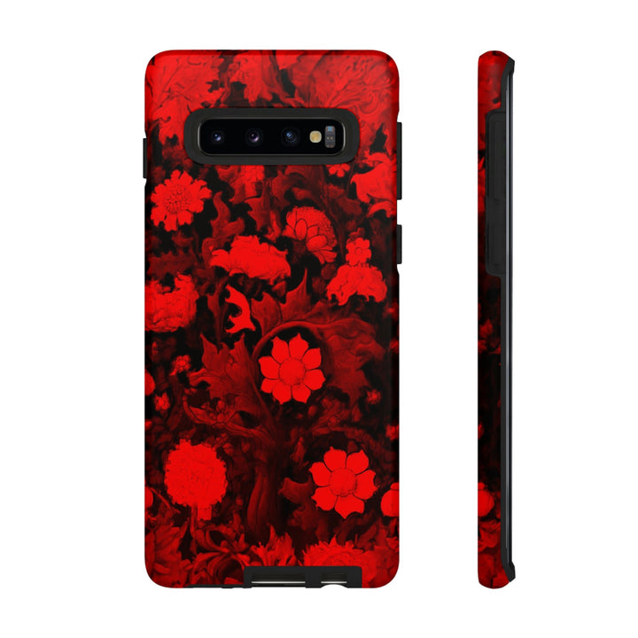 Cute Samsung Phone Case | Aesthetic Samsung Phone Case | Galaxy S23, S22, S21, S20 | Red Flowers, Protective Phone Case - Studio40ParkLane