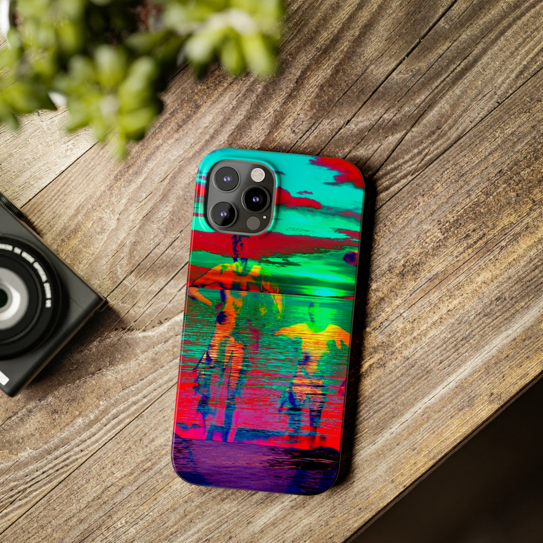 Slim Cute Phone Cases for Iphone - | iPhone 15 Case | iPhone 15 Pro Max Case, Iphone 14 Case, Iphone 14 Pro Max, Iphone 13, Sunset Mystery Dance - Studio40ParkLane
