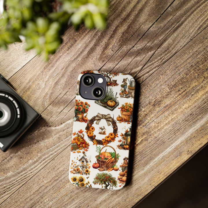 Slim Fall Leaves Collage Cute Phone Cases for Iphone | iPhone 15 Case | iPhone 15 Pro Max Case, Iphone 14, Iphone 14 Pro Max, Iphone 13, 12 - Studio40ParkLane
