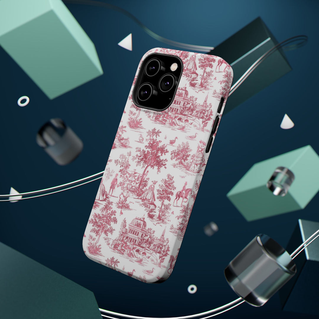 French Pink Toile Magsafe Cute Phone Case for Iphone Gift for Her, iPhone 16 Case | iPhone 15 Pro Max Case, Iphone 14, Iphone 14 Pro Max, Iphone 13, Iphone 12 - Studio40ParkLane