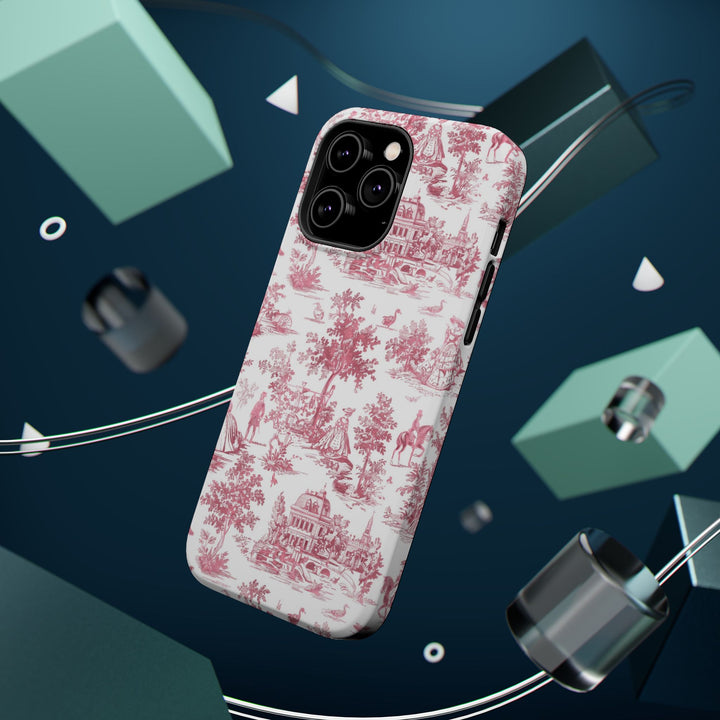 French Pink Toile Magsafe Cute Phone Case for Iphone Gift for Her, iPhone 16 Case | iPhone 15 Pro Max Case, Iphone 14, Iphone 14 Pro Max, Iphone 13, Iphone 12 - Studio40ParkLane