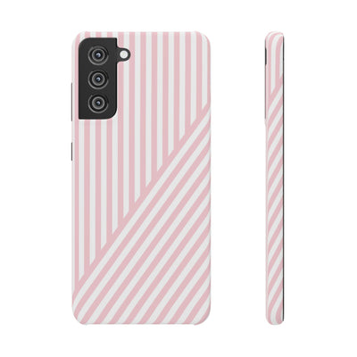 Aesthetic Sweet Pink Stripes Cute Phone Case Sleek Snap - For iPhone 17 Pro Max iPhone 16 Pro iPhone 15 Iphone 14 Plus 13 Pro 12 11 10 Gift
