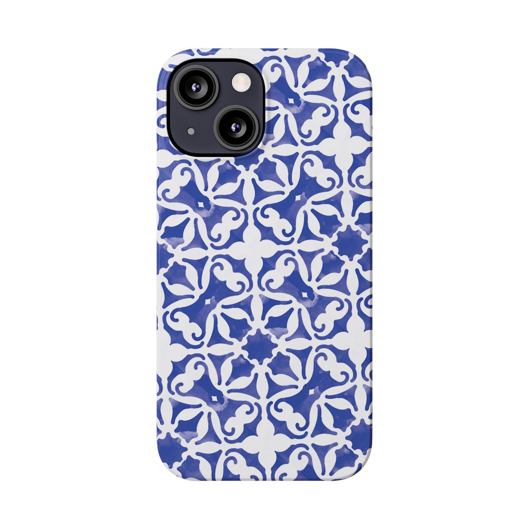 Slim Blue Mosaic Gift for Her Cute Phone Cases for Iphone 16 Case | iPhone 15 Case | iPhone 15 Pro Max Case, Iphone 14, Iphone 14 Pro Max, Iphone 13, 11,10,8,7 - Studio40ParkLane
