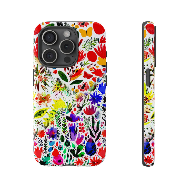 Impact Resistant, Colored Flowers, Cute Phone Cases for Samsung S24, S23, S22, S21, IPhone 15 pro Iphone 14 pro Iphone 13 IPhone 12 Iphone 11 - Studio40ParkLane