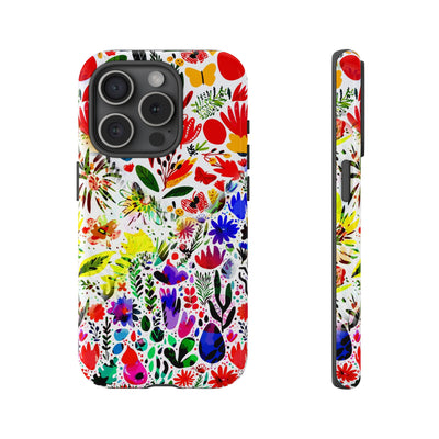 Impact Resistant, Colored Flowers, Cute Phone Cases for Samsung S24, S23, S22, S21, IPhone 15 pro Iphone 14 pro Iphone 13 IPhone 12 Iphone 11