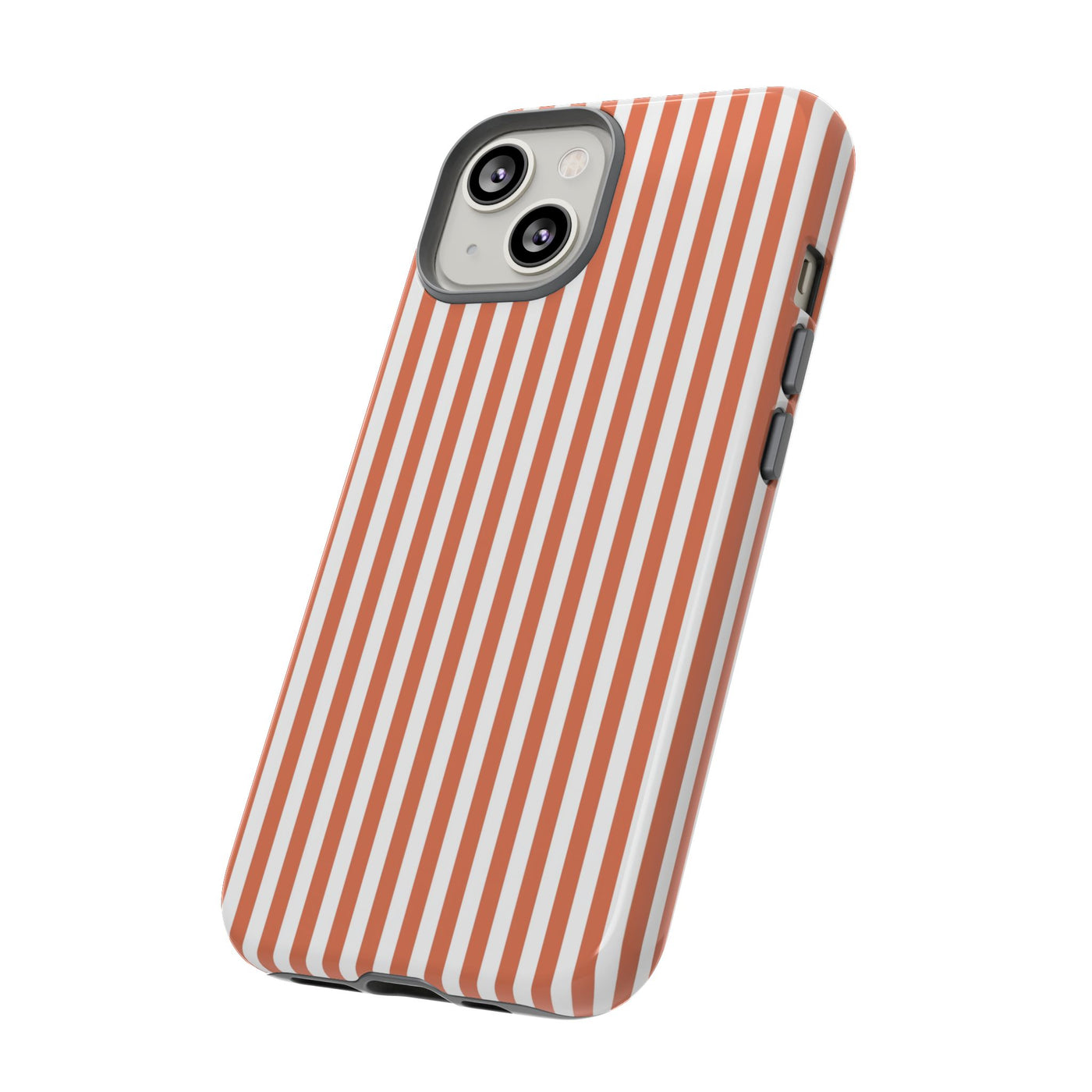 Tough Premium Peach Stripes Phone Case Gift for Her - For Apple iPhone 16 Pro Max 16e iPhone 15 Pro iPhone Iphone 14 Plus 13 Pro 12 SE XR - Studio40ParkLane