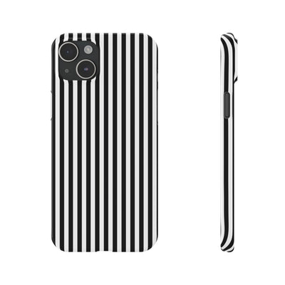 Slim Black White Striped Cute Phone Case for Iphone 16 - | iPhone 15 Pro Max Case | iPhone 14 Case Iphone 13 12 11 10 9 8 7 Gift for Her - Studio40ParkLane
