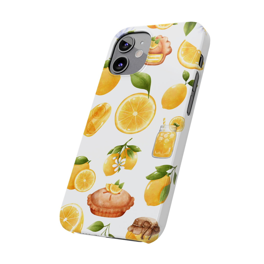 Slim Cute Phone Cases for Iphone - | iPhone 15 Case | iPhone 15 Pro Max Case, Iphone 14 Case, Iphone 14 Pro Max, Iphone 13, Summer Fruit Lemon - Studio40ParkLane