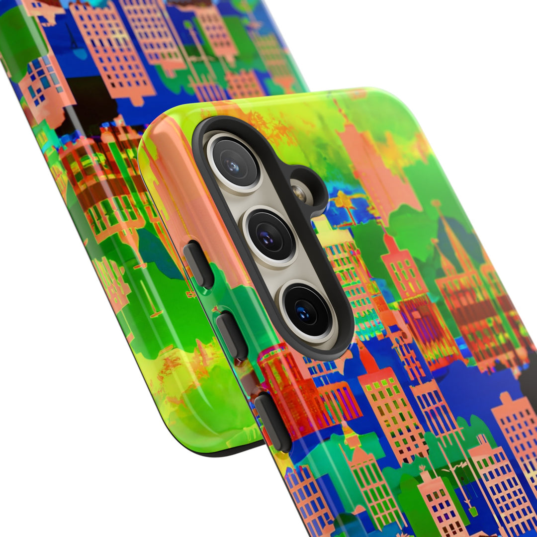 Cute Samsung Case | Cool Iphone Case | Summer City Skyline, Samsung S24, S23, S22, S21, IPhone 15 Case | Iphone 14 Case, Iphone 13 Case - Studio40ParkLane